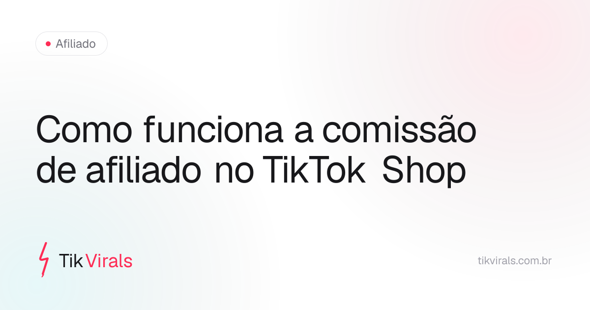 Diagrama do ciclo de comissão de afiliado no TikTok Shop: pedido, confirmação, período de garantia e liberação para saque